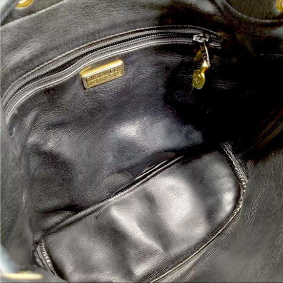 Christian Dior Shoulder Bag  Black Leather Made in France 🇫🇷 - Picture 7 of 8